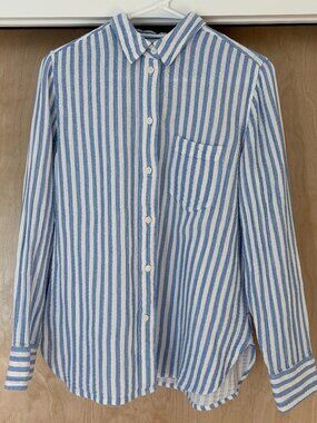 J.Crew Classic-fit soft gauze shirt in stripe
